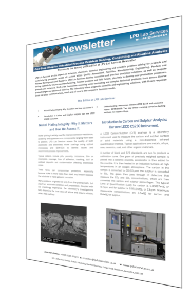 Lab Services Newsletter