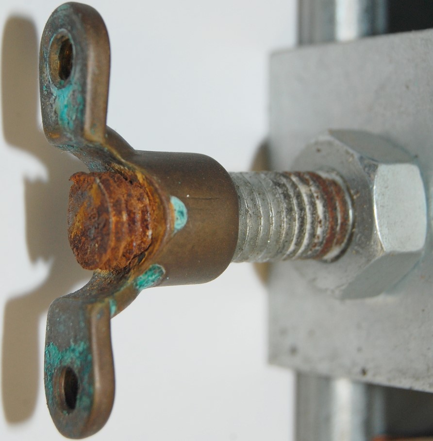 Water Pipe Support Bracket Rusting