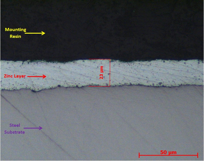 Zinc Galvanised Layer Thickness Measurement